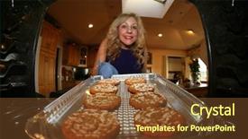  Presentation with percent - Colorful PPT layouts enhanced with gluten free cookies research backdrop and a tawny brown colored foreground