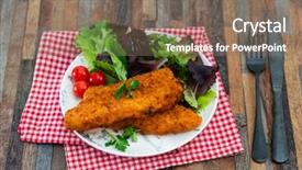  Presentation with gluten free - Cool new presentation theme with gluten free crispy breaded alaskan backdrop and a gray colored foreground