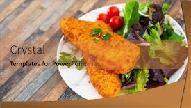  Presentation with gluten - Presentation theme consisting of gluten-free-crispy-breaded-alaskan background and a gold colored foreground