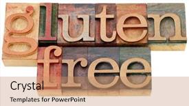  Presentation with gluten - Slide set featuring gluten free diet concept - isolated background and a coral colored foreground