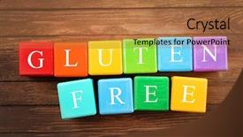  Presentation with gluten free - Audience pleasing presentation theme consisting of gluten-free diet concept colorful backdrop and a red colored foreground
