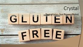 Presentation with gluten free - Colorful PPT layouts enhanced with gluten-free diet concept cubes backdrop and a light gray colored foreground
