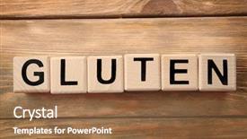  Presentation with gluten - Colorful PPT theme enhanced with gluten-free diet concept cubes backdrop and a  colored foreground