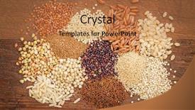 Presentation with rice grains - Beautiful presentation theme featuring gluten free grains buckwheat amaranth backdrop and a coral colored foreground