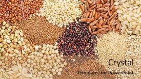  Presentation with rice grains - Audience pleasing theme consisting of gluten free grains buckwheat amaranth backdrop and a coral colored foreground