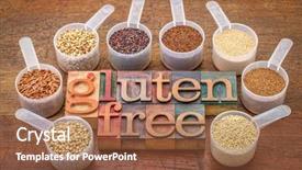  Presentation with rice grains - Slide deck enhanced with gluten free grains quinoa brown background and a tawny brown colored foreground