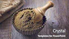  Presentation with gluten free - PPT theme enhanced with gluten free hemp flour background and a dark gray colored foreground