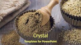  Presentation with gluten free - Slide set with gluten free hemp flour background and a tawny brown colored foreground