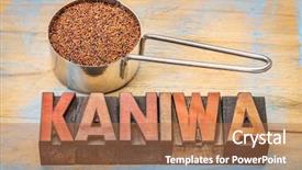  Presentation with gluten free - Presentation with gluten free kaniwa baby quinoa background and a coral colored foreground