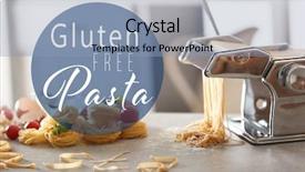  Presentation with gluten free - Slides featuring gluten free pasta concept background and a light blue colored foreground