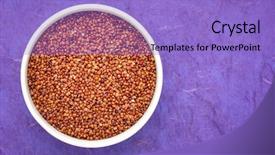  Presentation with gluten free - PPT theme having gluten free red quinoa grain background and a light blue colored foreground