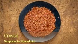  Presentation with gluten - PPT theme enhanced with gluten-free-red-quinoa-grain background and a tawny brown colored foreground