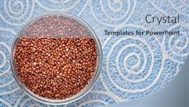  Presentation with gluten free - Cool new PPT layouts with gluten-free-red-quinoa-grain backdrop and a light blue colored foreground