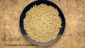  Presentation with sorghum - Cool new theme with gluten-free-white-sorghum-grain backdrop and a yellow colored foreground