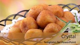  Presentation with traditional chinese funeral - Cool new PPT layouts with glutinous rice ball - chinese traditional snacks backdrop and a gold colored foreground