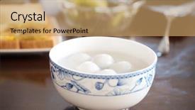  Presentation with elegant - Amazing presentation having glutinous rice ball - elegant bowl with tasty tang backdrop and a coral colored foreground