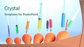  Presentation with blue food - Theme having businessman with smartphone in subway background and a dark gray colored foreground