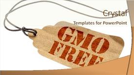  Presentation with gmo - Presentation theme having ogm - gmo free sign background and a cream colored foreground