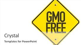  Presentation with gmo - Theme having gmo free sign isolated background and a white colored foreground