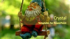  Presentation with garden - Theme consisting of gnome - garden dwarf background and a tawny brown colored foreground