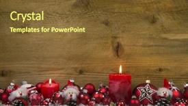  Presentation with merry christmas - Cool new PPT theme with gnome - merry christmas classic christmas decoration backdrop and a tawny brown colored foreground