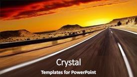  Presentation with blur - PPT layouts enhanced with go ahead - road in desert with motion background and a  colored foreground