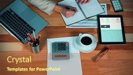  Presentation with diary - Cool new slides with go-and-lightbulbs-icons-against backdrop and a red colored foreground