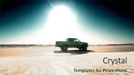  Presentation with water ocean - Presentation with go by car to ocean background and a lemonade colored foreground