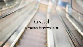  Presentation with blurred vision - Amazing slide deck having go down - blurred escalator background backdrop and a  colored foreground