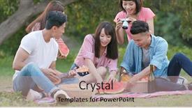  Presentation with picnic - Amazing theme having go down - friends go picnic together backdrop and a coral colored foreground