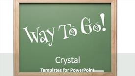  Presentation with chalk board - Amazing PPT theme having go green chalk board kudos backdrop and a gray colored foreground