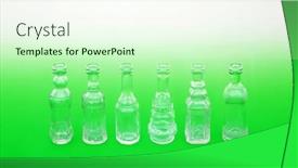  Presentation with green glass - Presentation design having go-green-use-recycled-glass background and a soft green colored foreground