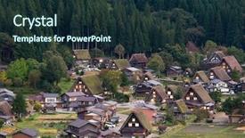  Presentation with traditional japan - Audience pleasing slide set consisting of go greenary - traditional shirakawago village in japan backdrop and a tawny brown colored foreground