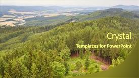  Presentation with forest - Colorful PPT layouts enhanced with go greenery - footpath going through a forest backdrop and a tawny brown colored foreground