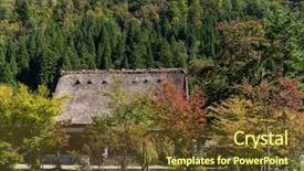  Presentation with japanese - PPT layouts featuring go greenery - japanese old town shirakawago background and a tawny brown colored foreground
