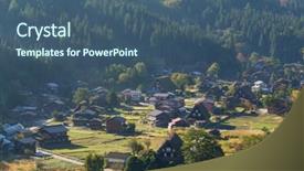  Presentation with free languages learn japanese language - Presentation design featuring go greenery - japanese shirakawago village background and a  colored foreground