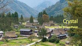  Presentation with old heritage christian - Amazing slide set having go greenery - old shirakawago village backdrop and a tawny brown colored foreground