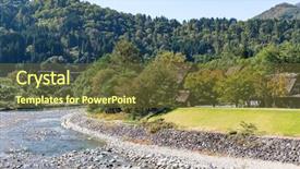  Presentation with traditional japan - Slide set consisting of go greenery - traditional shirakawago village in japan background and a  colored foreground