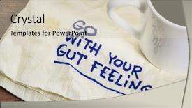  Presentation with gut - Colorful presentation theme enhanced with go with your gut feeling backdrop and a soft green colored foreground