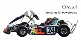  Presentation with racing - Theme consisting of go kart background and a white colored foreground