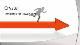  Presentation with america arrow - Audience pleasing PPT layouts consisting of go market strategy - businessman walking on arrow isolated backdrop and a  colored foreground