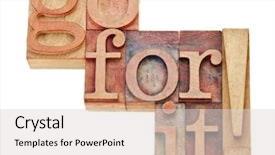  Presentation with motivation - Colorful slide deck enhanced with go for it - motivation concept backdrop and a  colored foreground