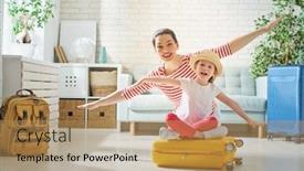  Presentation with mom daughter - Colorful slides enhanced with go-on-an-adventure-happy backdrop and a coral colored foreground