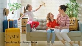  Presentation with adventure - PPT theme with go-on-an-adventure-happy background and a gold colored foreground