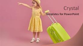  Presentation with points - Presentation theme consisting of go-on-vacation background and a coral colored foreground