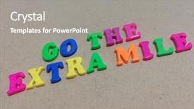  Presentation with extra mile - PPT theme enhanced with go the extra mile background and a gray colored foreground