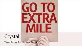  Presentation with extra mile - PPT layouts consisting of go to extra mile card background and a lemonade colored foreground