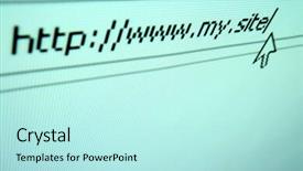  Presentation with www - Audience pleasing theme consisting of blue world wide web sign - go to www backdrop and a cool aqua colored foreground