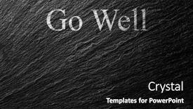 Presentation with well - Presentation theme featuring go-well-chalk-text background and a black colored foreground