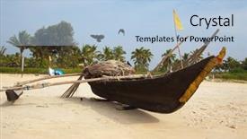  Presentation with goa beach - PPT theme enhanced with goa coastline - fisherman s boat background and a  colored foreground